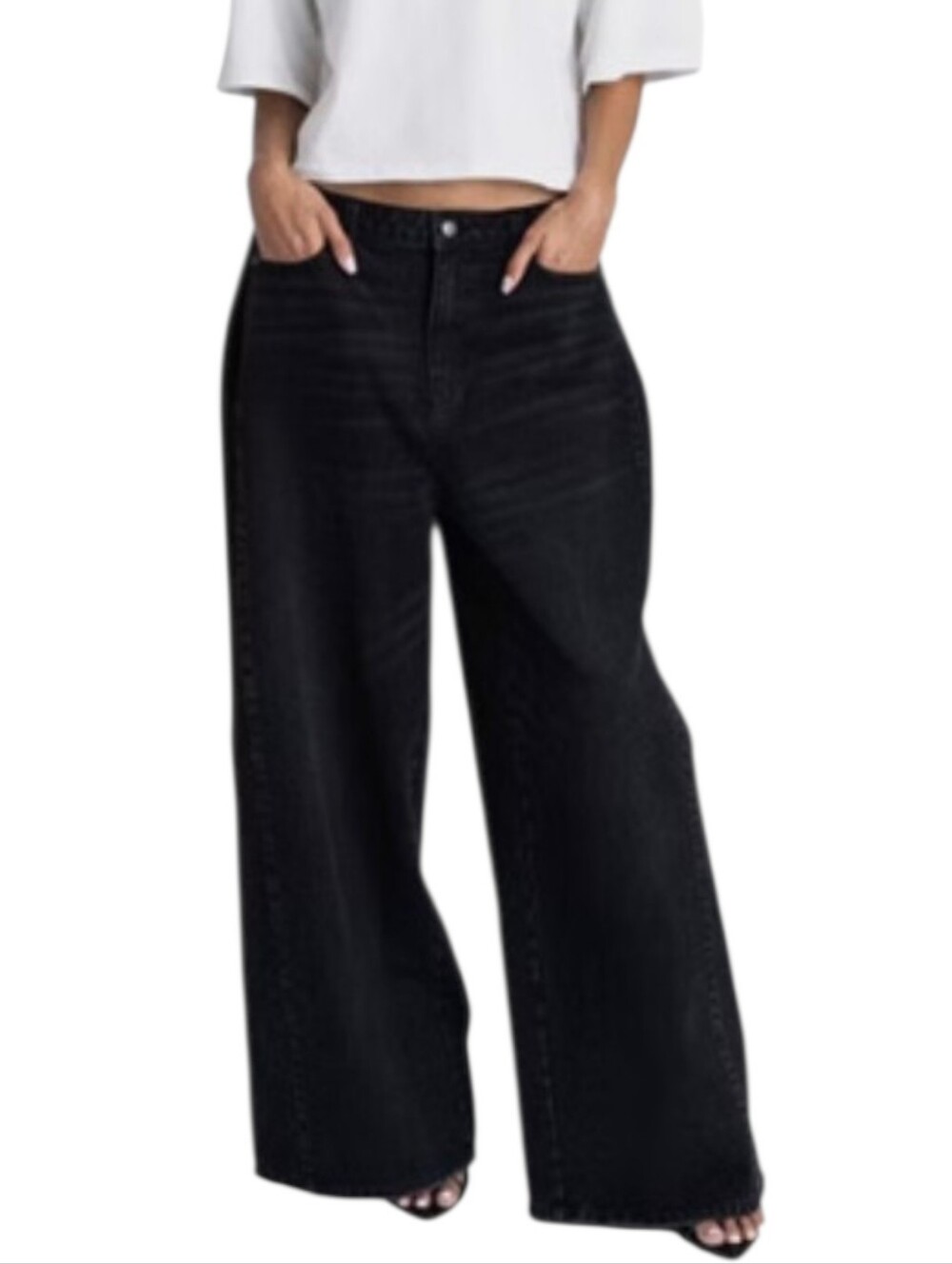 KBB by KAHLANA Low-Rise Wide Leg 'The Rachel Jean' Sz 16